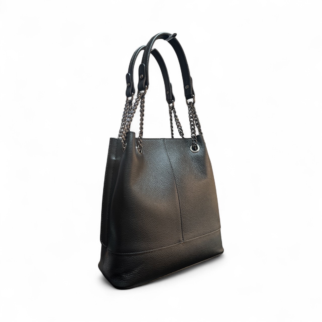 Geanta piele LORENA negru 039 - imagine 3