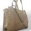 Geanta piele CROCO beige 047 - imagine 3
