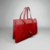Geanta piele CROCO rosie 046 - imagine 4