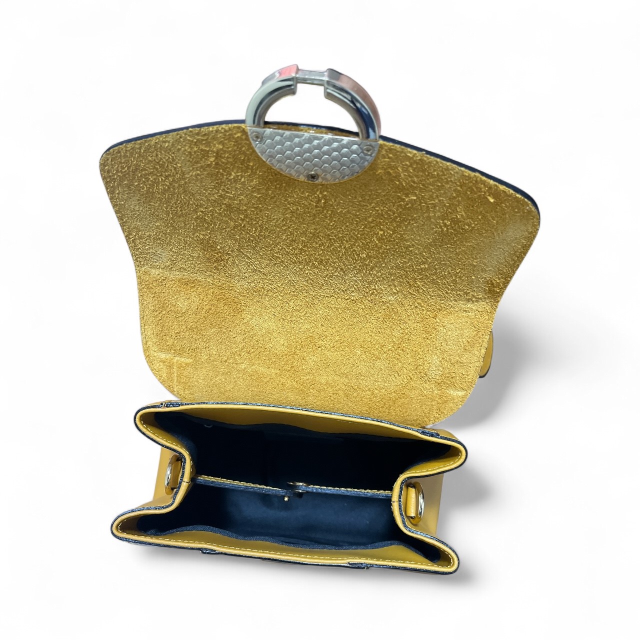 Rucsac piele ANA mustar 029 - imagine 4