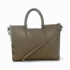 Geanta piele SOFI capse beige 045 - imagine 2